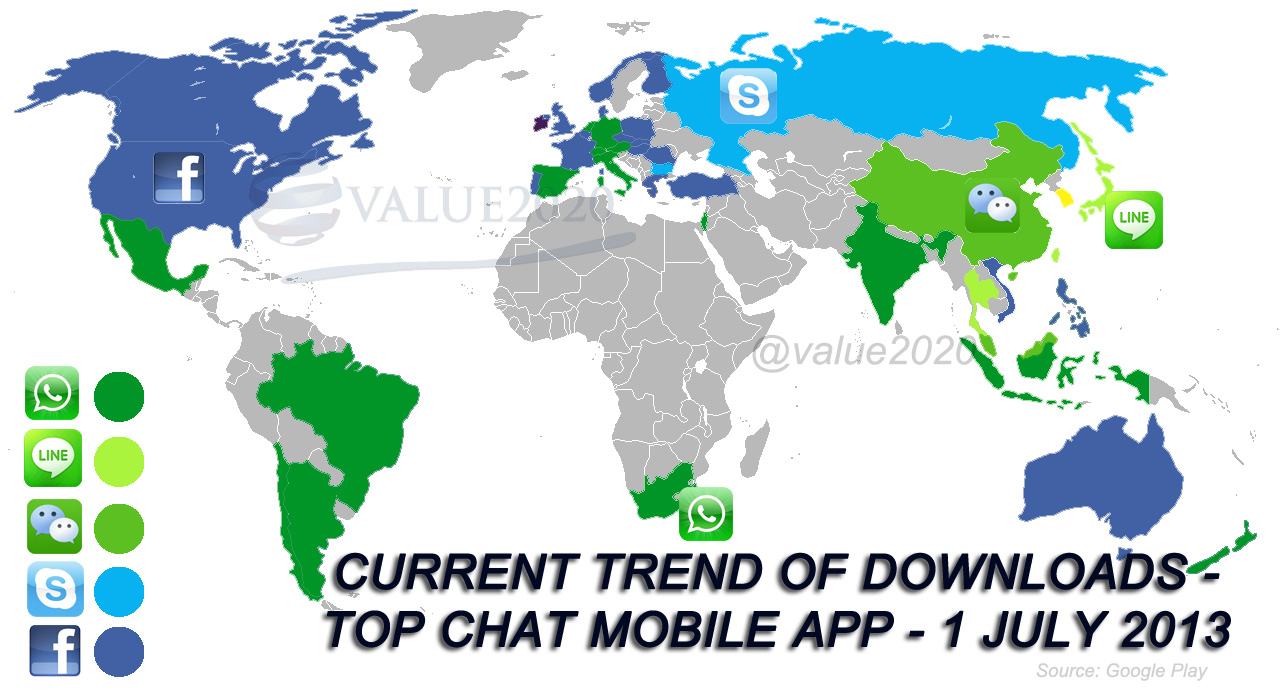 2013-07-worldmap-current-trend-downloads-chat-app